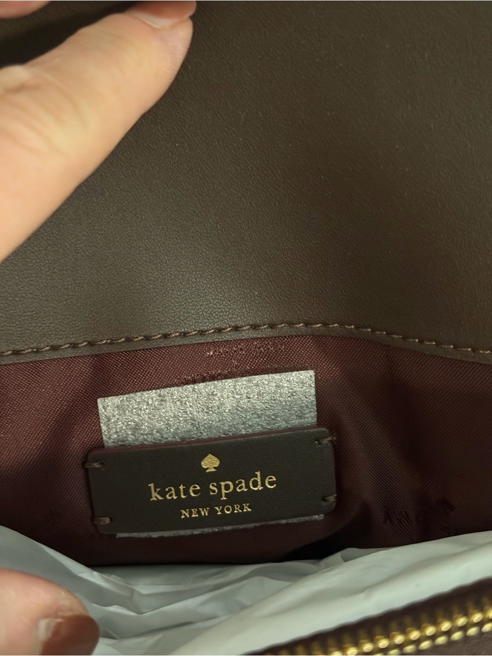 Kate Spade Voyage Small Grain textured Shoulder /Crossbody Bag, chocolate brown - Picture 8 of 10
